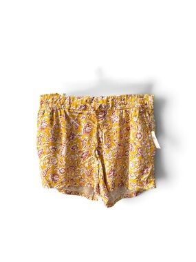 NWT Old Navy Floral Yellow Women's Shorts Sz M